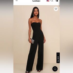 Black Strapless Jumpsuit